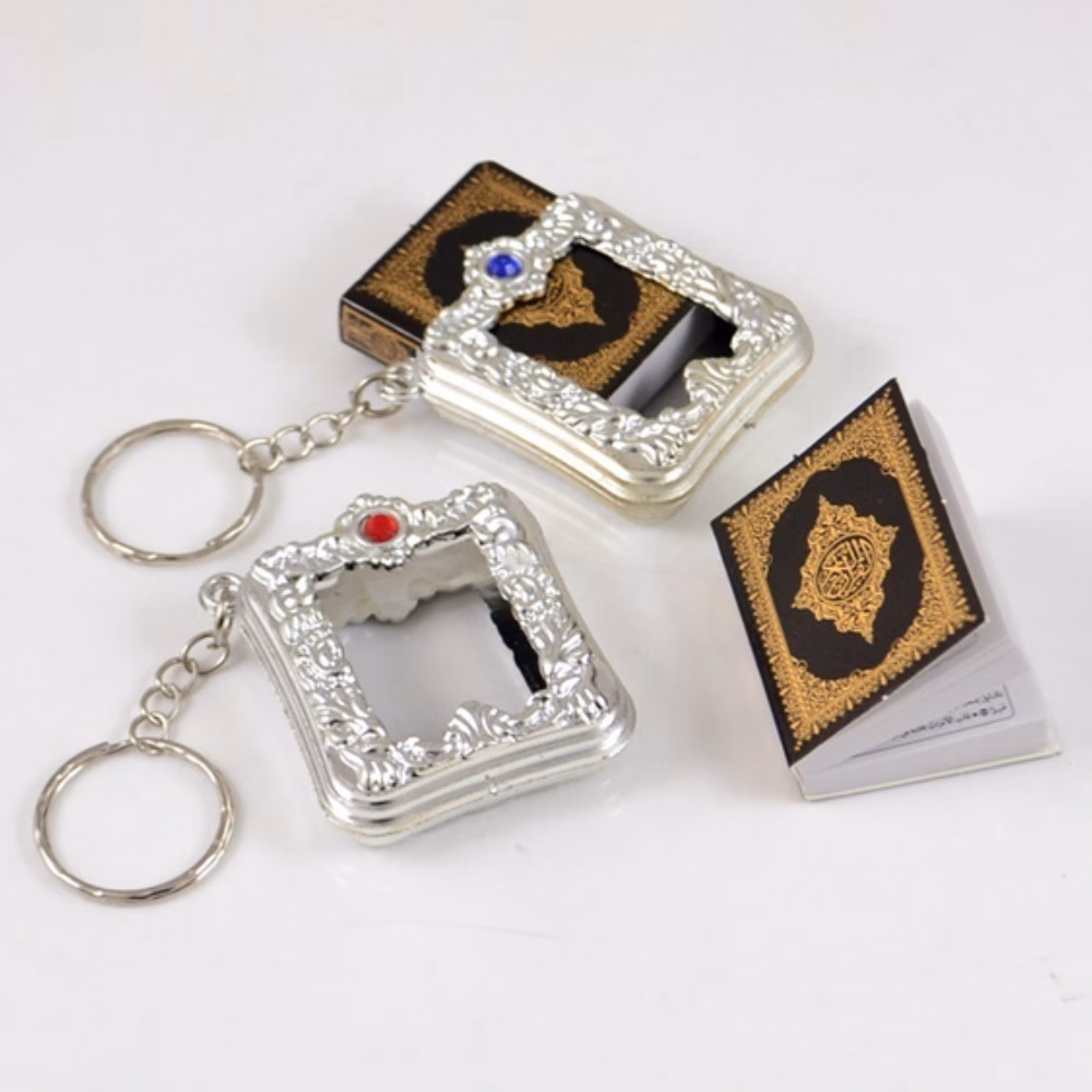 Miniature Quran Keychain - Silver Islamic Book Keyring - Image 5