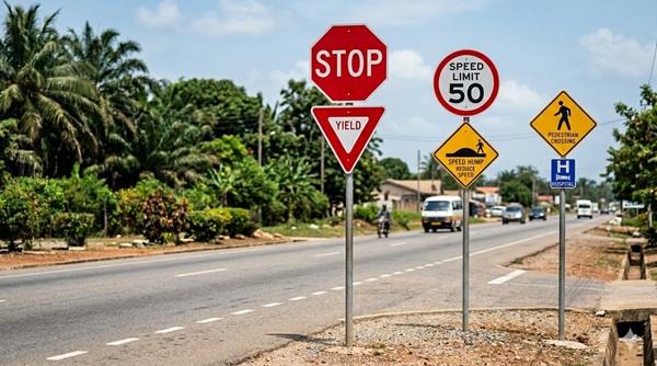 Warning Road Signs in Ghana