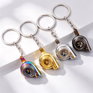 Mini Turbocharger Keychain - Metal Car Part Keyring Accessory
