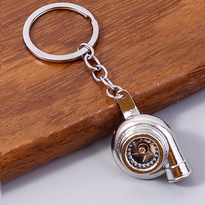 Mini Turbocharger Keychain - Metal Car Part Keyring Accessory - Image 4